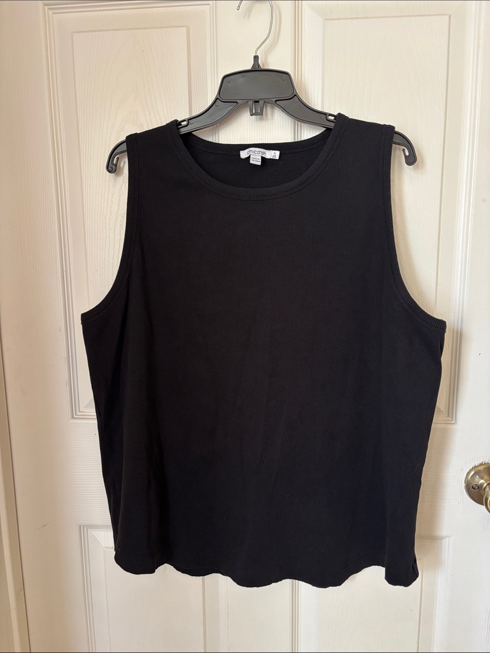 Chico's Black Ribbed Sleeveless Tank